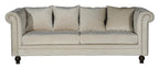 19936-980__2 Samt 3 Sitzer Sofa 3 Sitzer Sofa Beige,Natur 88 x 80 x 217 Faser,Kiefer,Polyester-Samt,Stahl