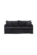 19947-100_1_os Nova 3 Sitzer Sofa 3 Sitzer Sofa Schwarz 94 x 90 x 200 Faser,Plastik,Polyester Leinen