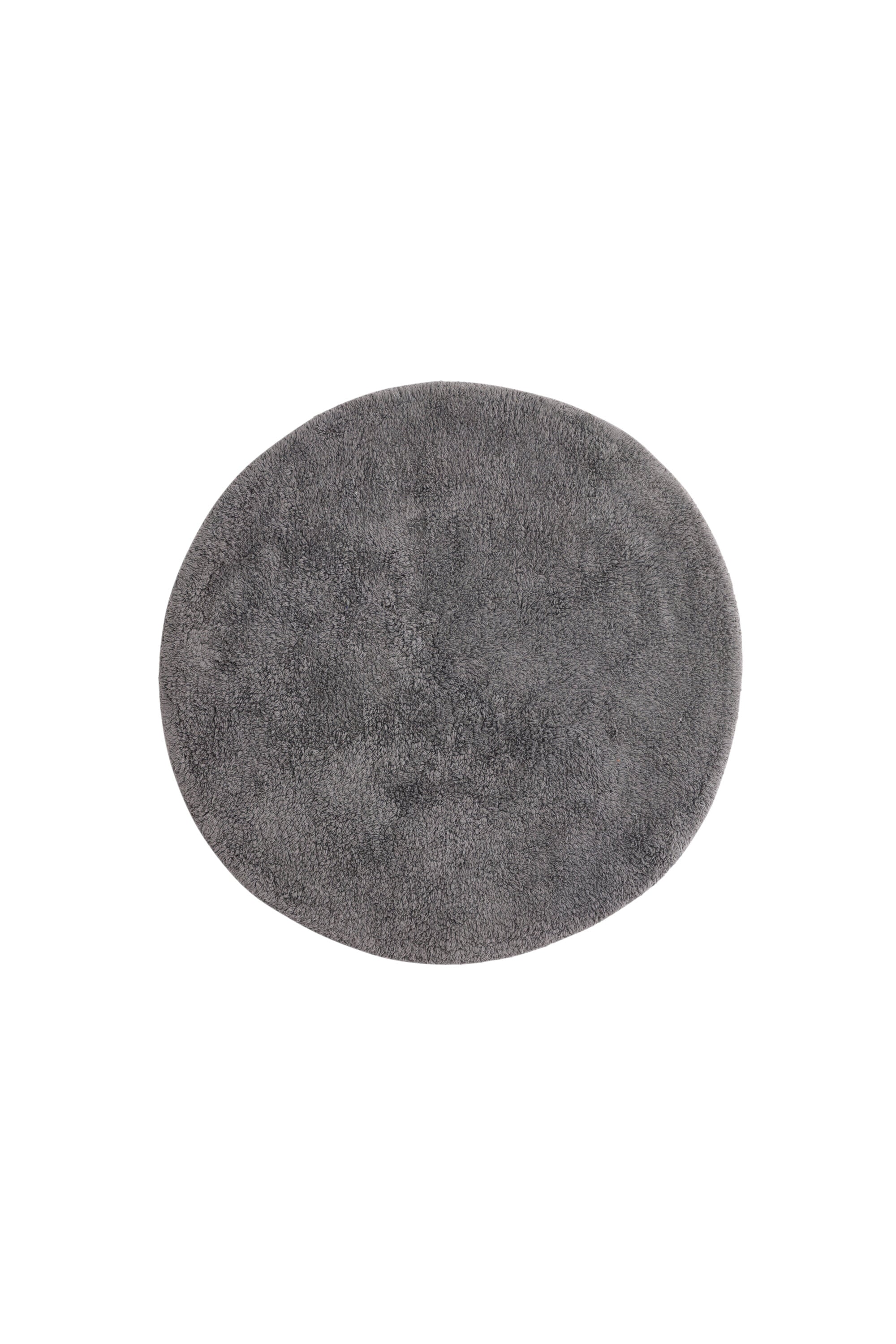 19957-105_1_os Valle Teppich Badematte Dunkelgrau ⌀60 Baumwolle