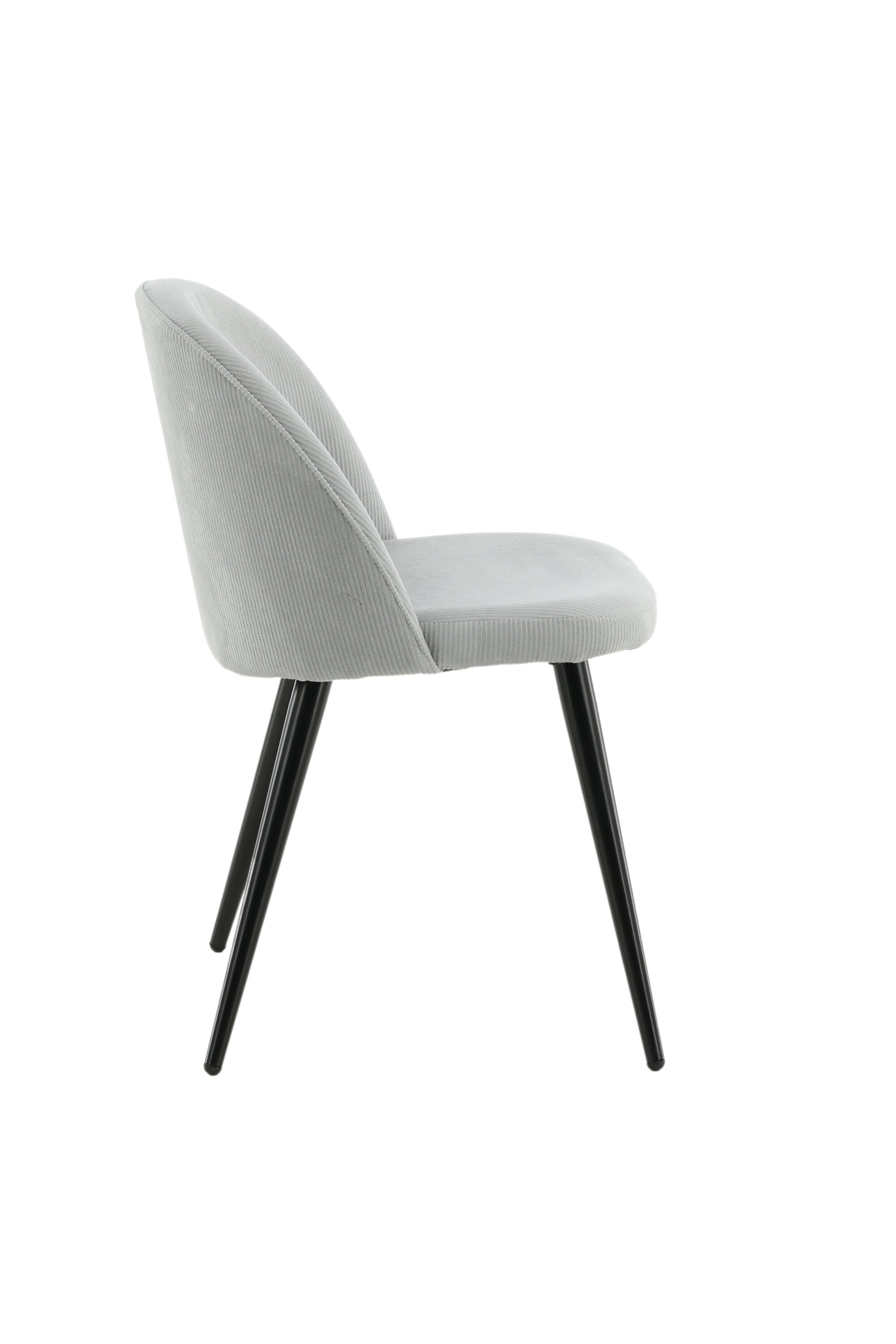 19960-995_10_os Samt Esszimmerstuhl Esszimmerstuhl Schwarz,Hellgrau 55 x 77 x 50 Biegeholz,Faser,Schaumstoff,Polyester Cord,Cord,Stahl