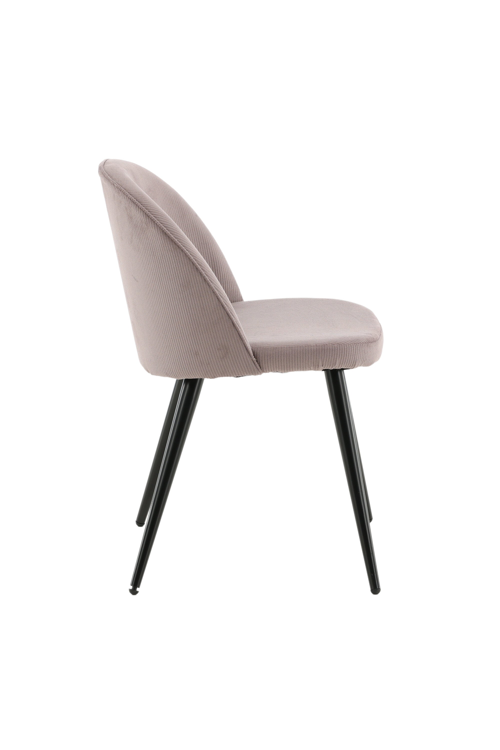 19960-999_10_os Samt Esszimmerstuhl Esszimmerstuhl Schwarz,Altrosa 55 x 77 x 50 Bentwood,Fasern,Schaum,Polyester Cord,Stahl