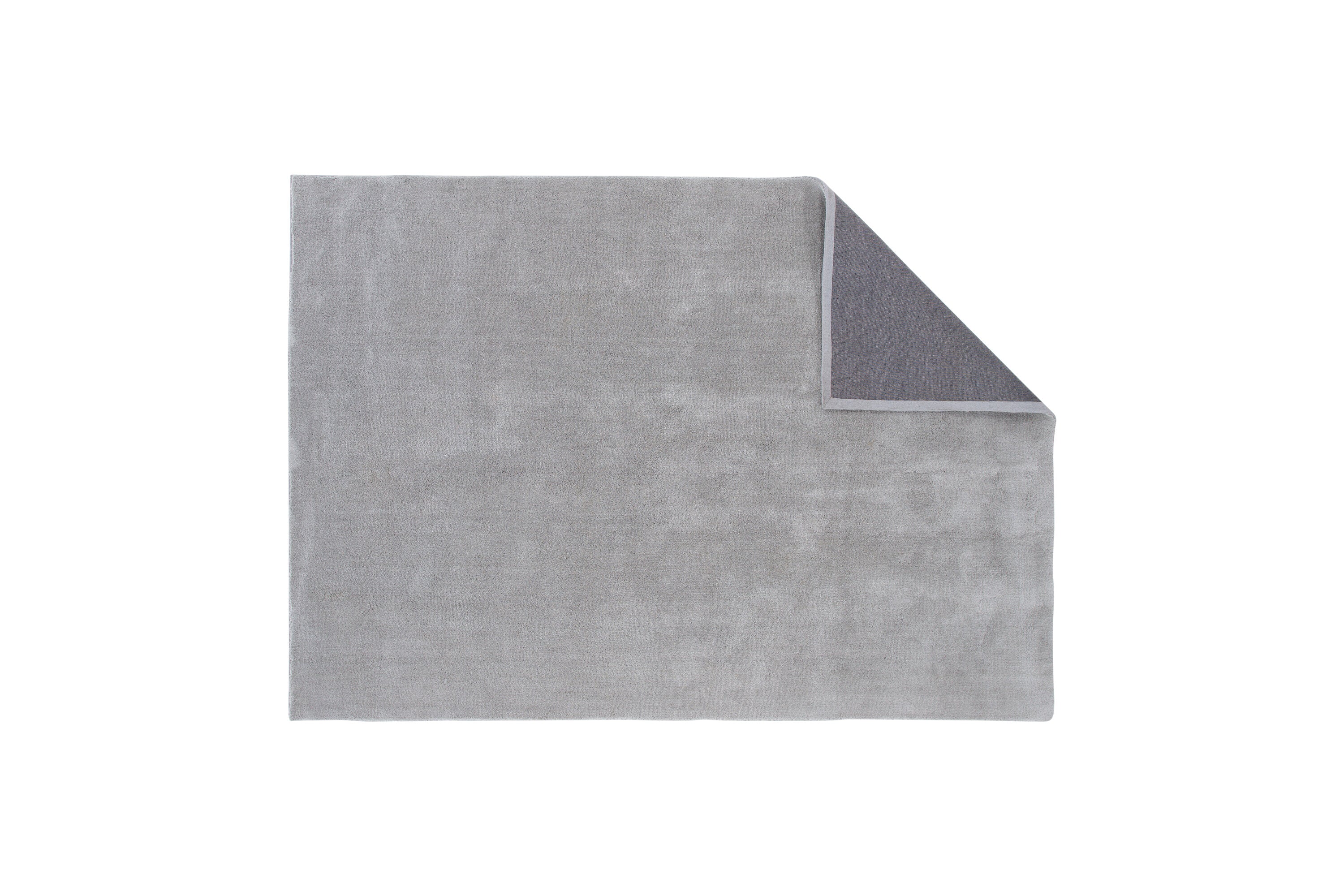 19987-331__02 Undra Teppich Wohnzimmerteppiche Silber 350 x 250 Baumwolle,Polyester