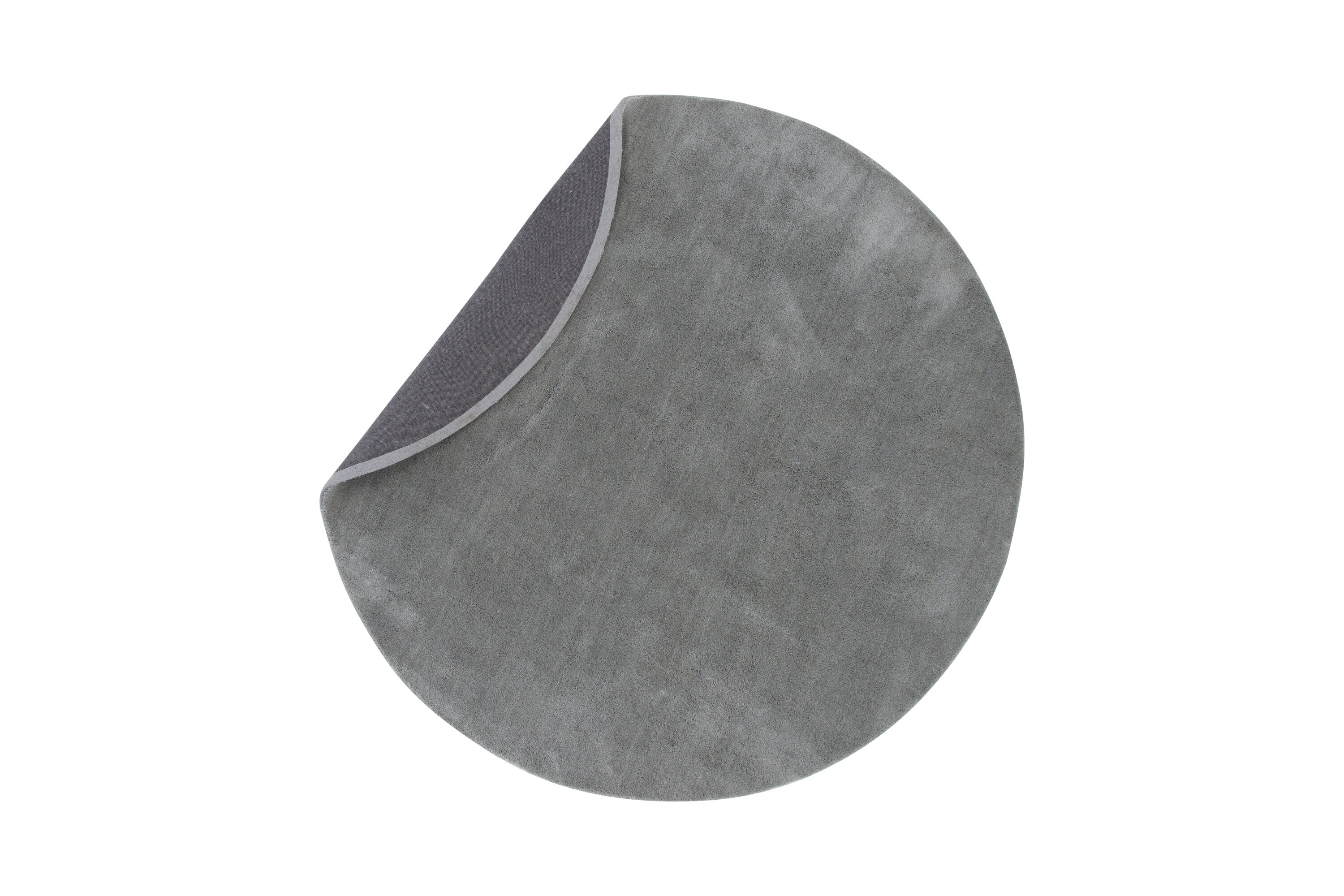 19988-331__02 Undra Teppich Wohnzimmerteppiche Silber ⌀200 Baumwolle,Polyester