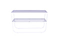 19989-605__2 Rocker Tisch Beistelltisch Grau,Weiß 110 x 30 Glas,Stahl