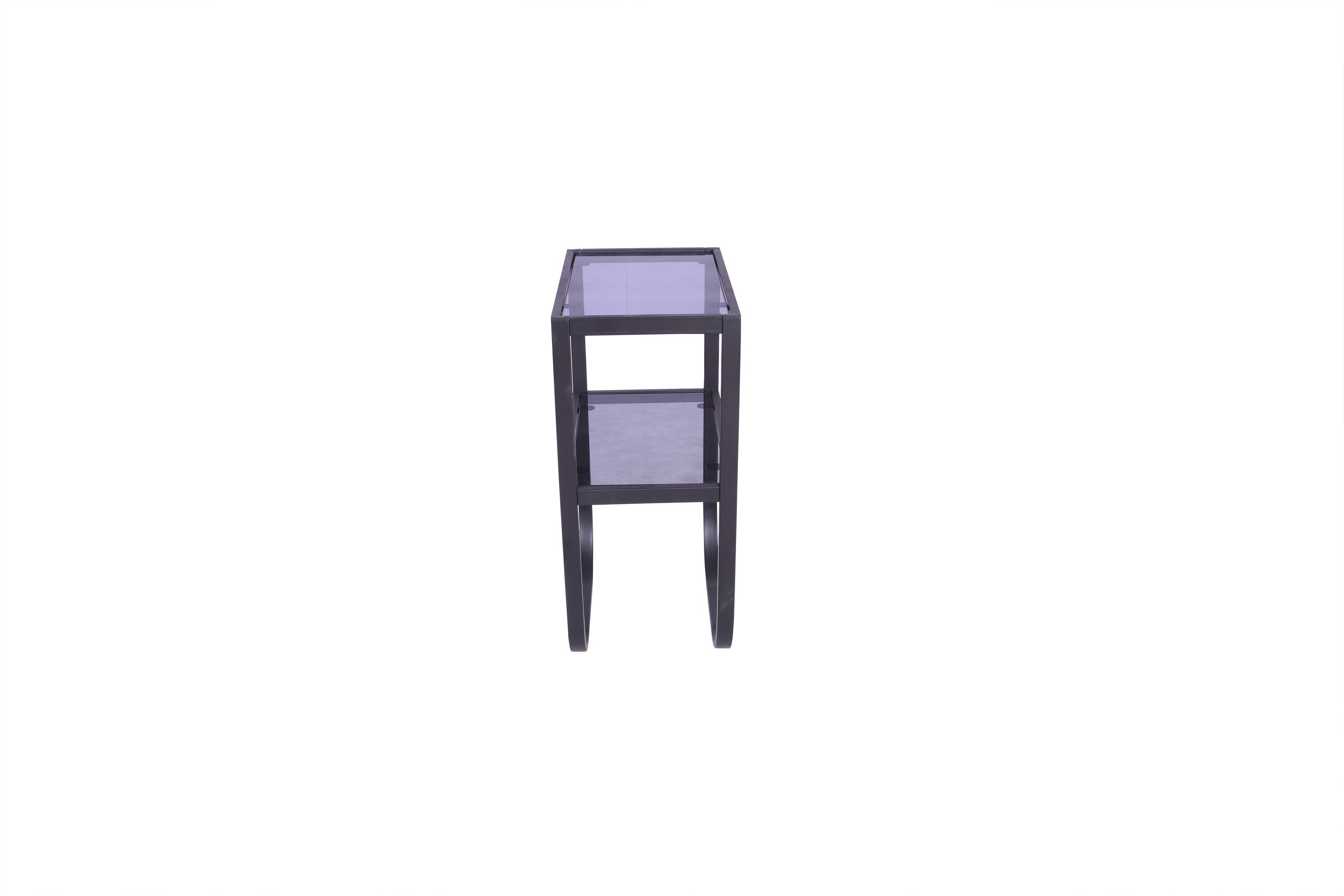 19993-685__2 Rocker Nachttisch Nachttisch Schwarz 45 x 30 Glas,Stahl