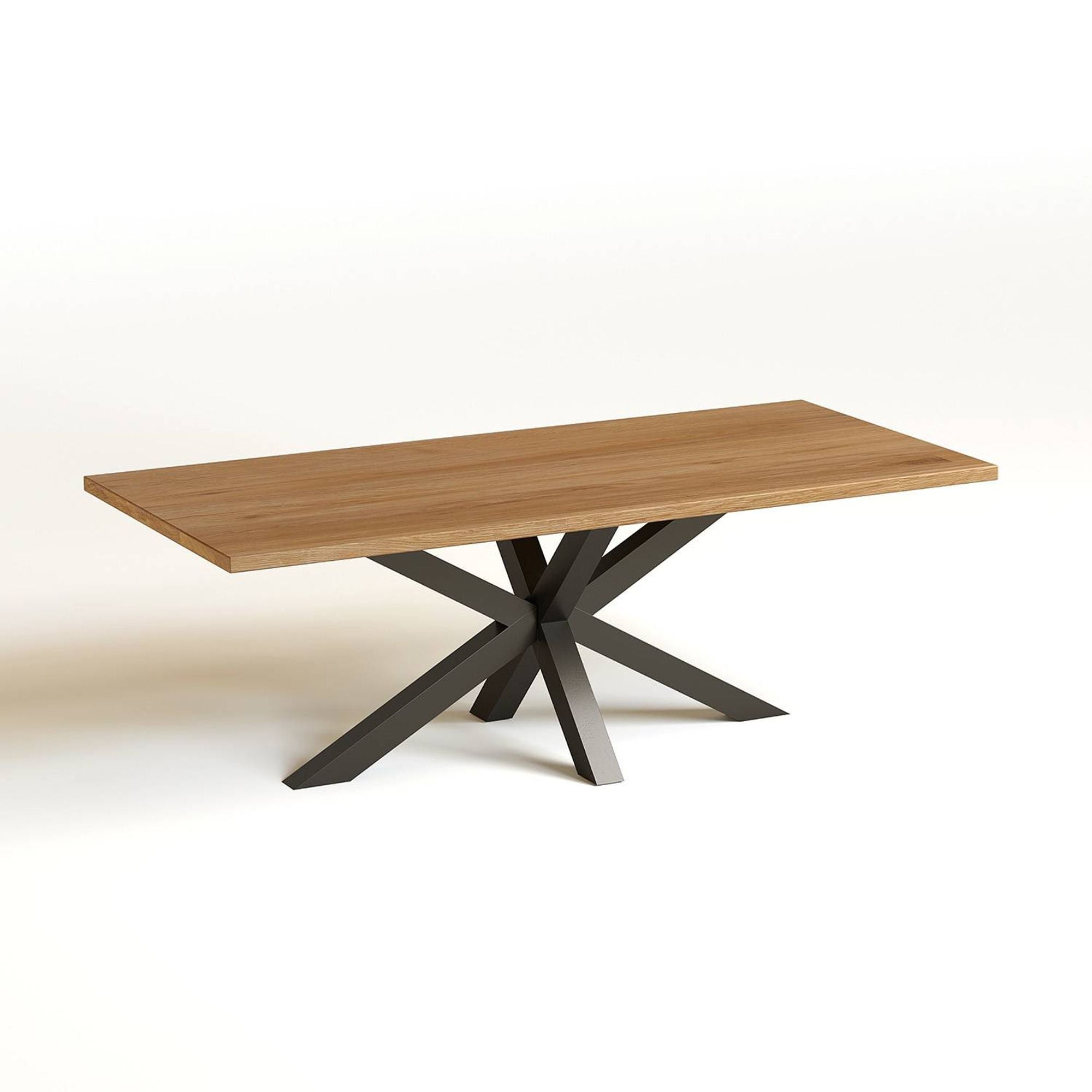 Tischplatte aus massiver Eiche ohne Baumkante 4cm Stärke verschiedene Maße 220 x 100 cm