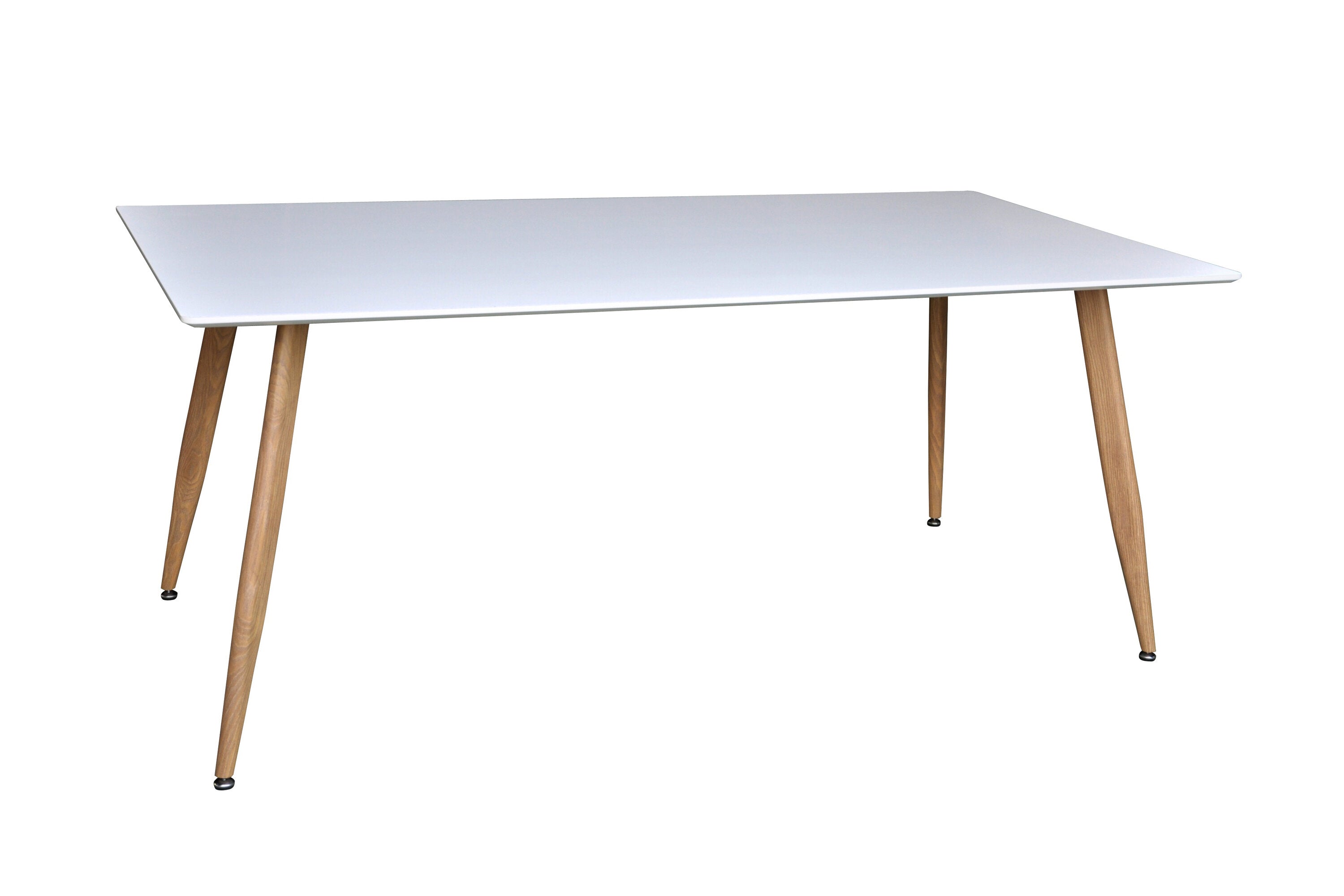 29888-120_1 Polar Tisch Rechteckiger Esstisch Natur,Weiß 180 x 90 MDF,Stahl