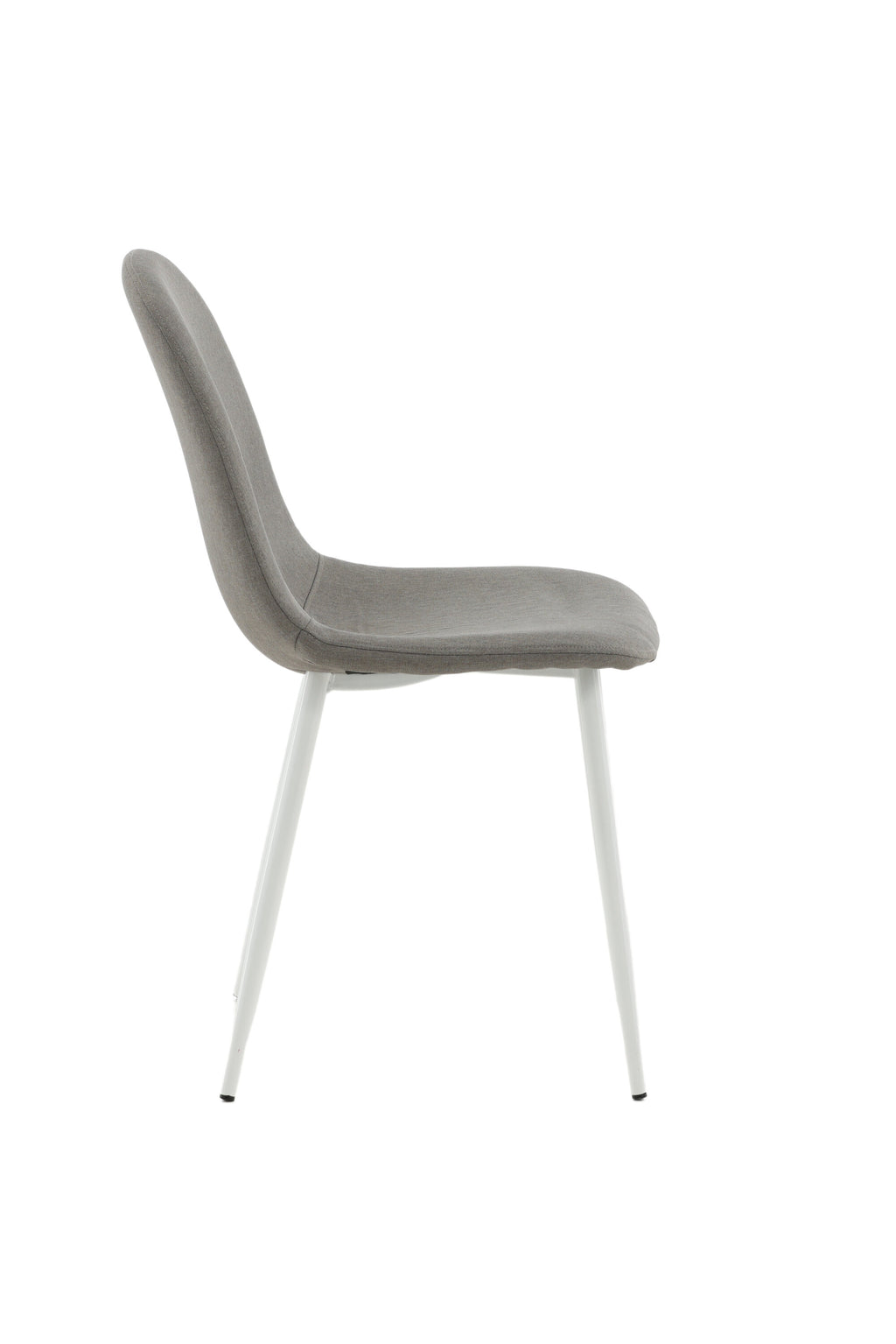 29902-990_10_os Polar Stuhl Esszimmerstuhl Grau,Weiß 53 x 88 x 46 Schaum,Polyester Leinen,Stahl