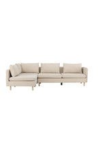 30002-102_1_os Zero 3 Sitzer Sofa 3 Sitzer Sofa Beige 195 x 83 x 295 Stoff,Schaum,Polyester,Gummibaumholz