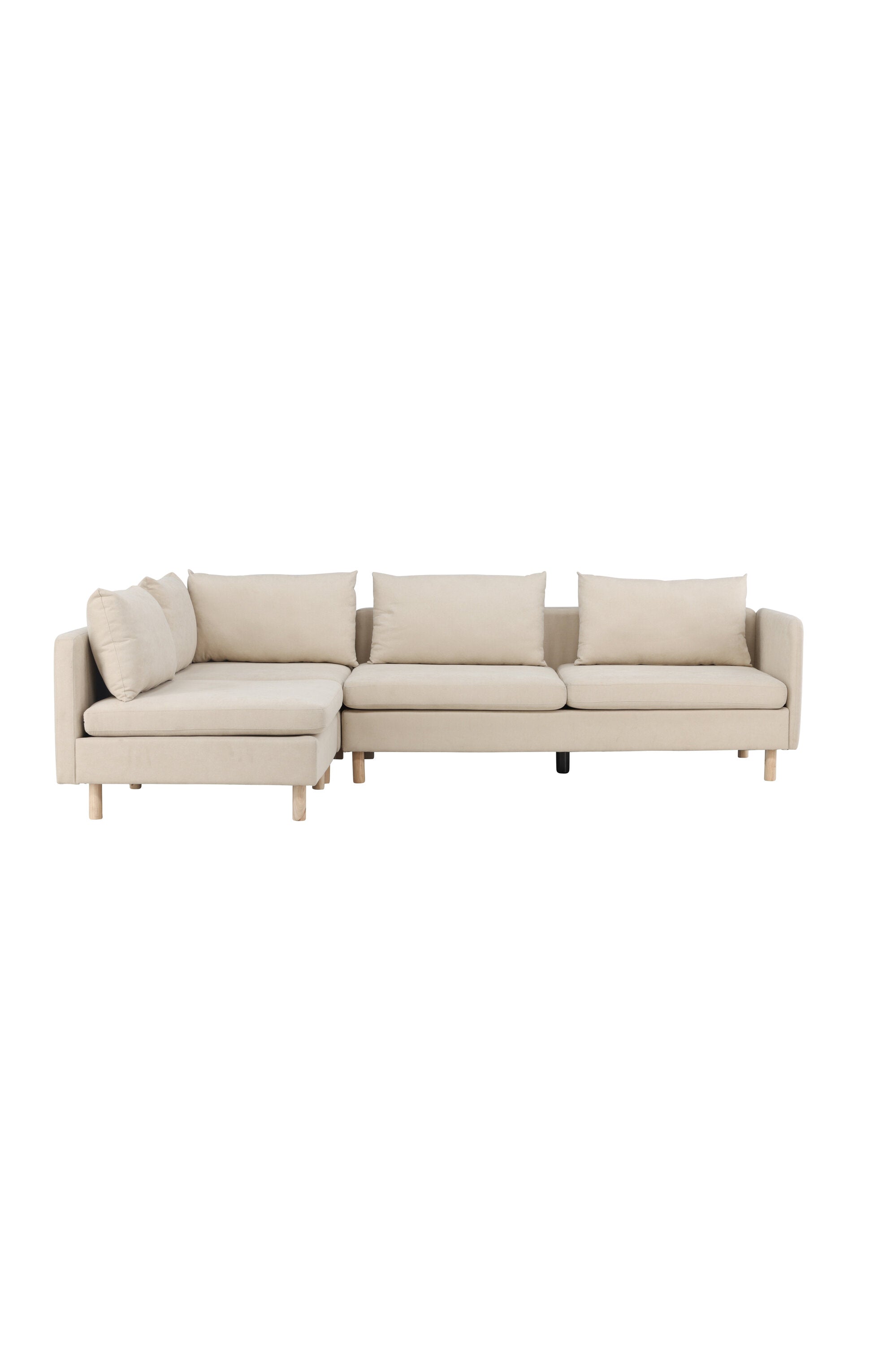 30002-102_1_os Zero 3 Sitzer Sofa 3 Sitzer Sofa Beige 195 x 83 x 295 Stoff,Schaum,Polyester,Gummibaumholz
