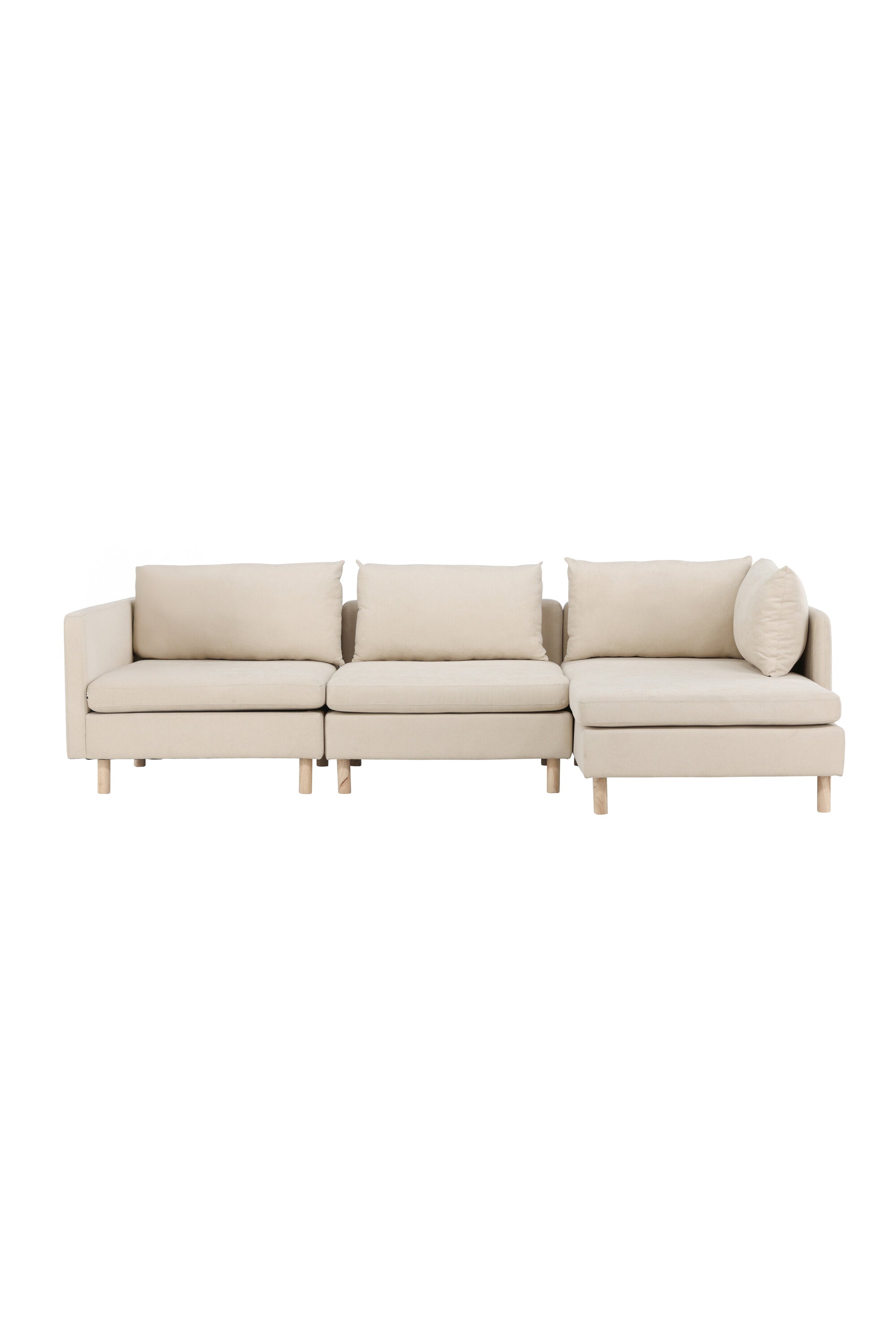 30003-102_1_os Zero 3 Sitzer Sofa 3 Sitzer Sofa Beige 83 152 x 83 x 277 Stoff,Schaum,Polyester,Gummibaumholz