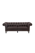 30009-103_1_os ätran 3 Sitzer Sofa 3 Sitzer Sofa Schwarz,Braun 95 x 76 x 226 Schaum,PU,Gummibaumholz