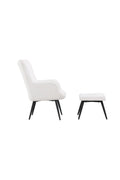 30020-101_10_os Como Sessel Sessel Schwarz,Weiß 78 x 95 x 72 Schaum,Polyester Bouclé,Stahl