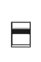 30122-100_1_os Fortaleza Side Table Beistelltisch Schwarz 40 x 40 Glas,Stahl