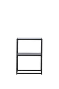 30124-100_1_os San Paulo Beistelltisch Beistelltisch Schwarz 40 x 40 Glas,Stahl