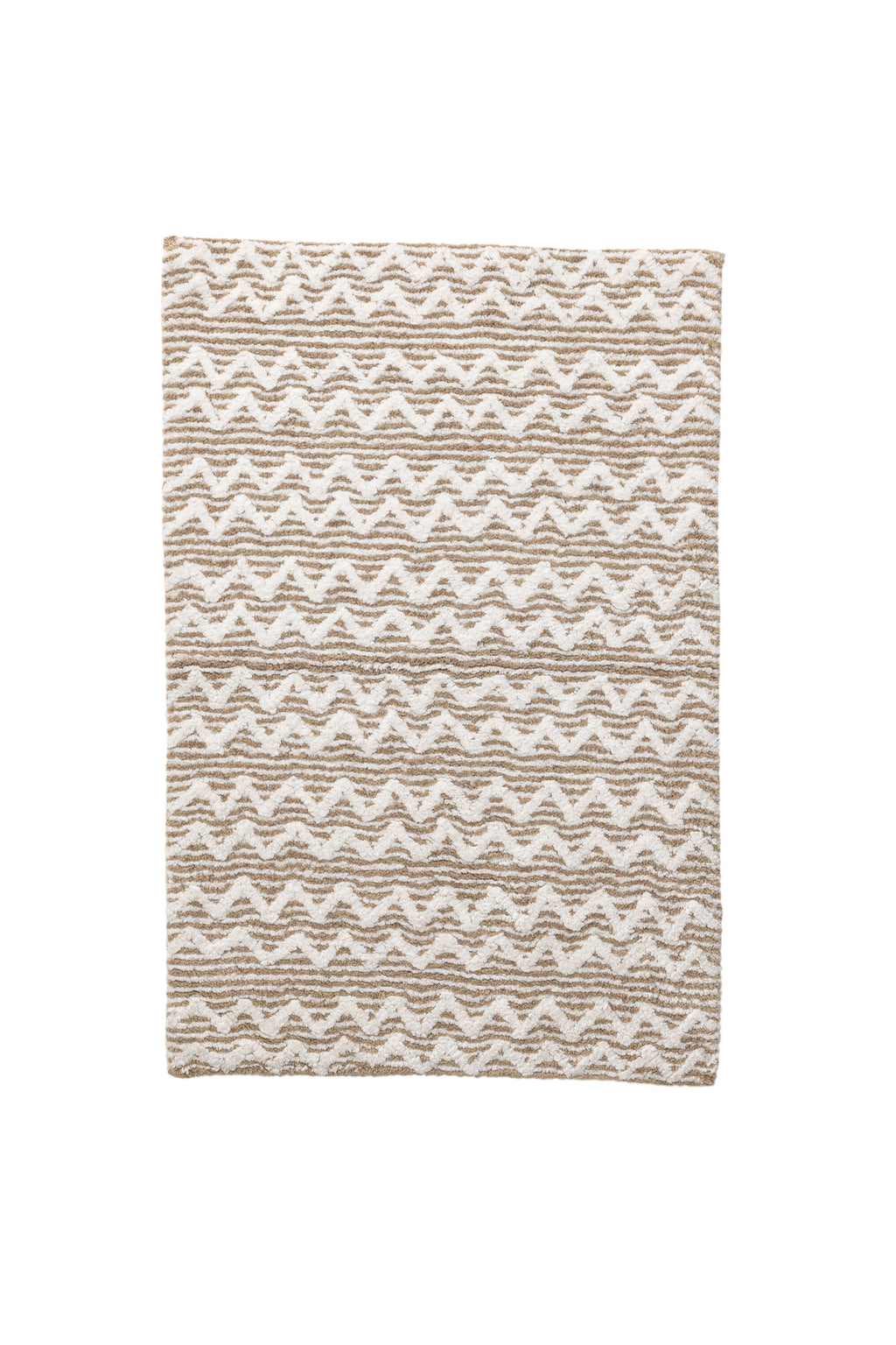 30142-120_1_os Philippa Teppich Badematte Sand,Weiß 90 x 60 Baumwolle
