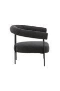 50000-010_10_os Hökåsen X Josefin Lustig Sessel Sessel Schwarz,Dunkelgrau 81 x 76 x 88 Bouclé,Schaumstoff,Sperrholz,Polyester,Stahl