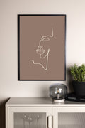 60014-001_ms Siluette Poster Wanddekoration Braun 30 x 21 Papier