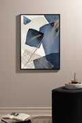 60033-003_ms Blauer Wirbel Poster Wanddekoration Beige 70 x 50 Papier
