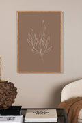 60062-001_ms Gezeichnetes Blatt Poster Wanddekoration Braun 30 x 21 Papier