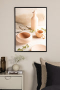 60067-003_ms Keramik Poster Wanddekoration Beige 70 x 50 Papier