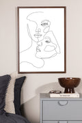 60074-001_ms Faces Poster Wanddekoration Schwarz,Weiß 30 x 21 Papier