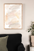 60095-003_ms Aquarell Poster Wanddekoration Beige 70 x 50 Papier