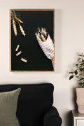 60097-003_ms Blumen Auf Dem Tisch Poster Wanddekoration Beige,Schwarz 70 x 50 Papier