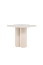 61130-102_10_os Olivia Dining Table Runder Esstisch Beige ⌀110 MDF