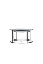 61194-100_10_os Zwillings Sofatisch Couchtisch Schwarz ø79 MDF,Stahl