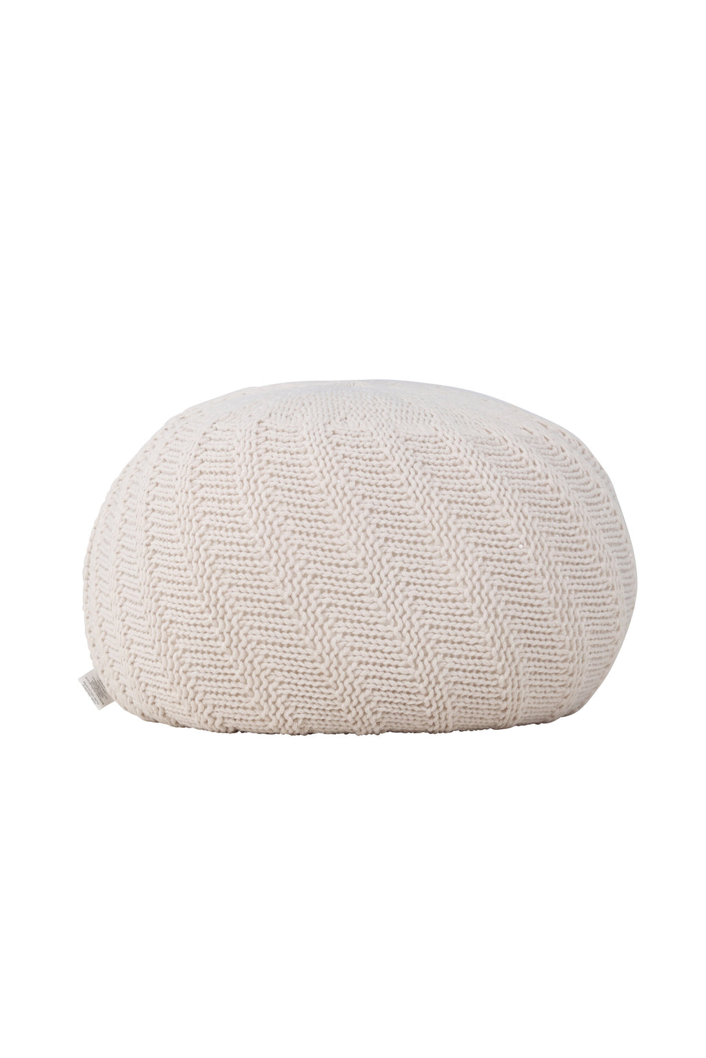 61211-112_10_os Ted Pouf Sitzpouf Off-White ⌀45 Polyester