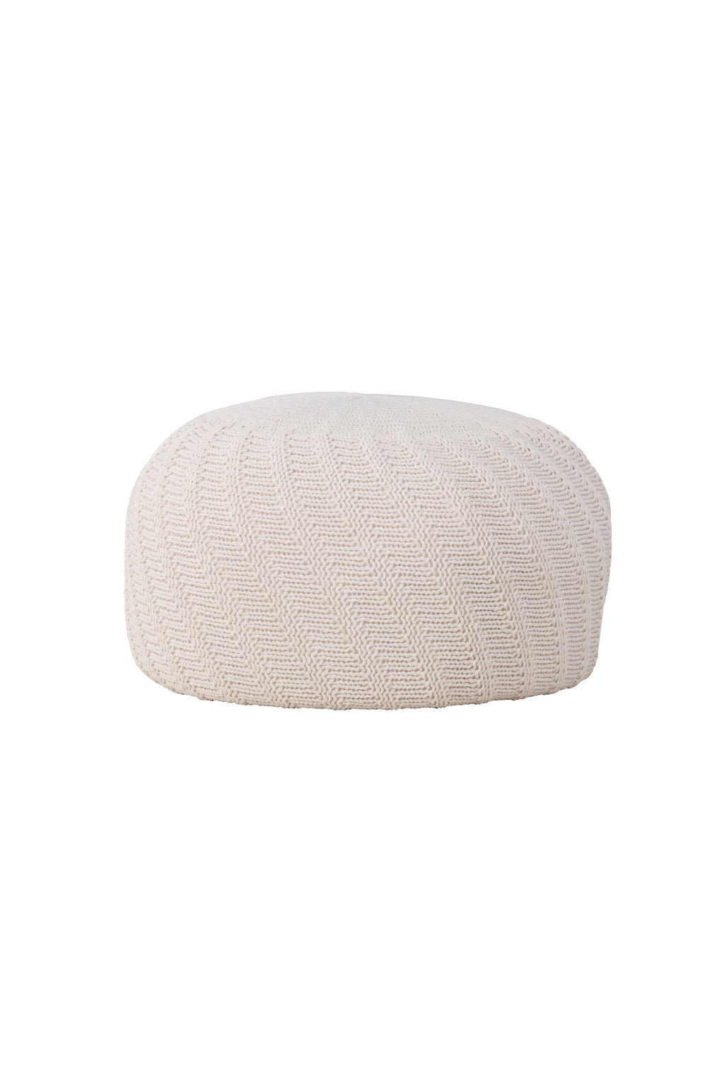 61212-112_10_os Ted Pouf Sitzpouf Creme ⌀60 Polyester,Polystyrene