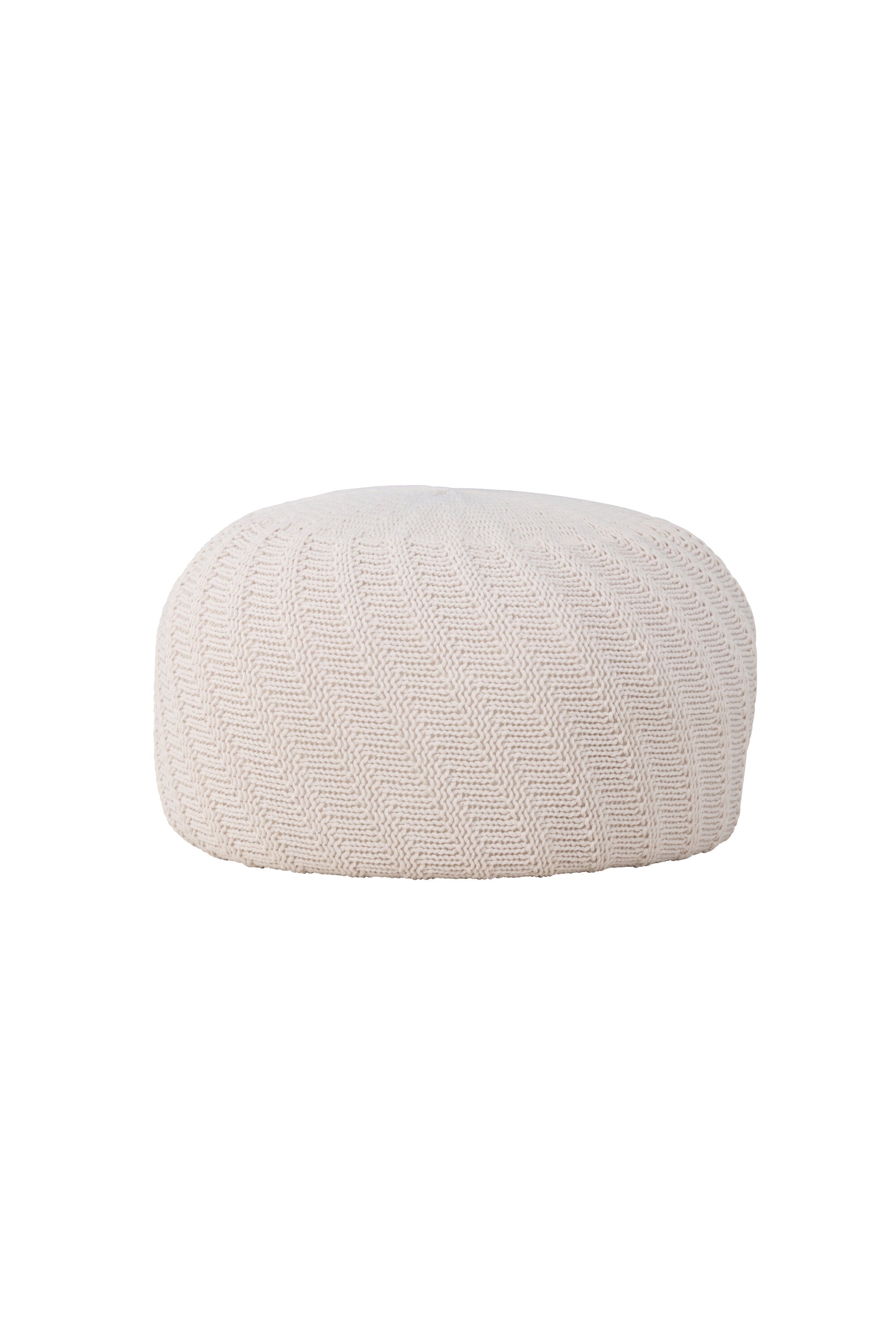 61212-112_10_os Ted Pouf Sitzpouf Creme ⌀60 Polyester,Polystyrene