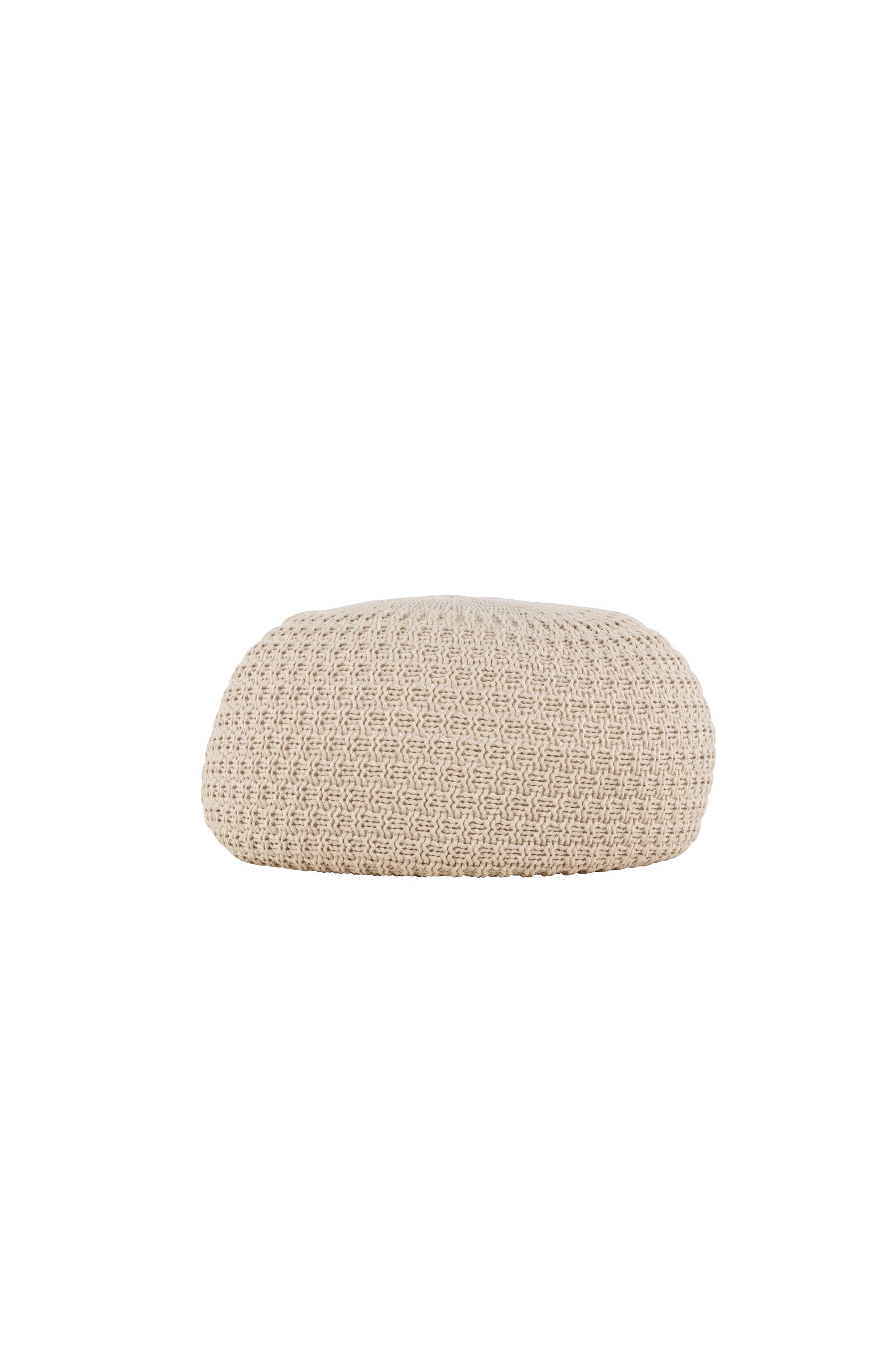 61214-102_10_os Sam Pouf Sitzpouf Beige ⌀60 Polyester,Styrofoam balls