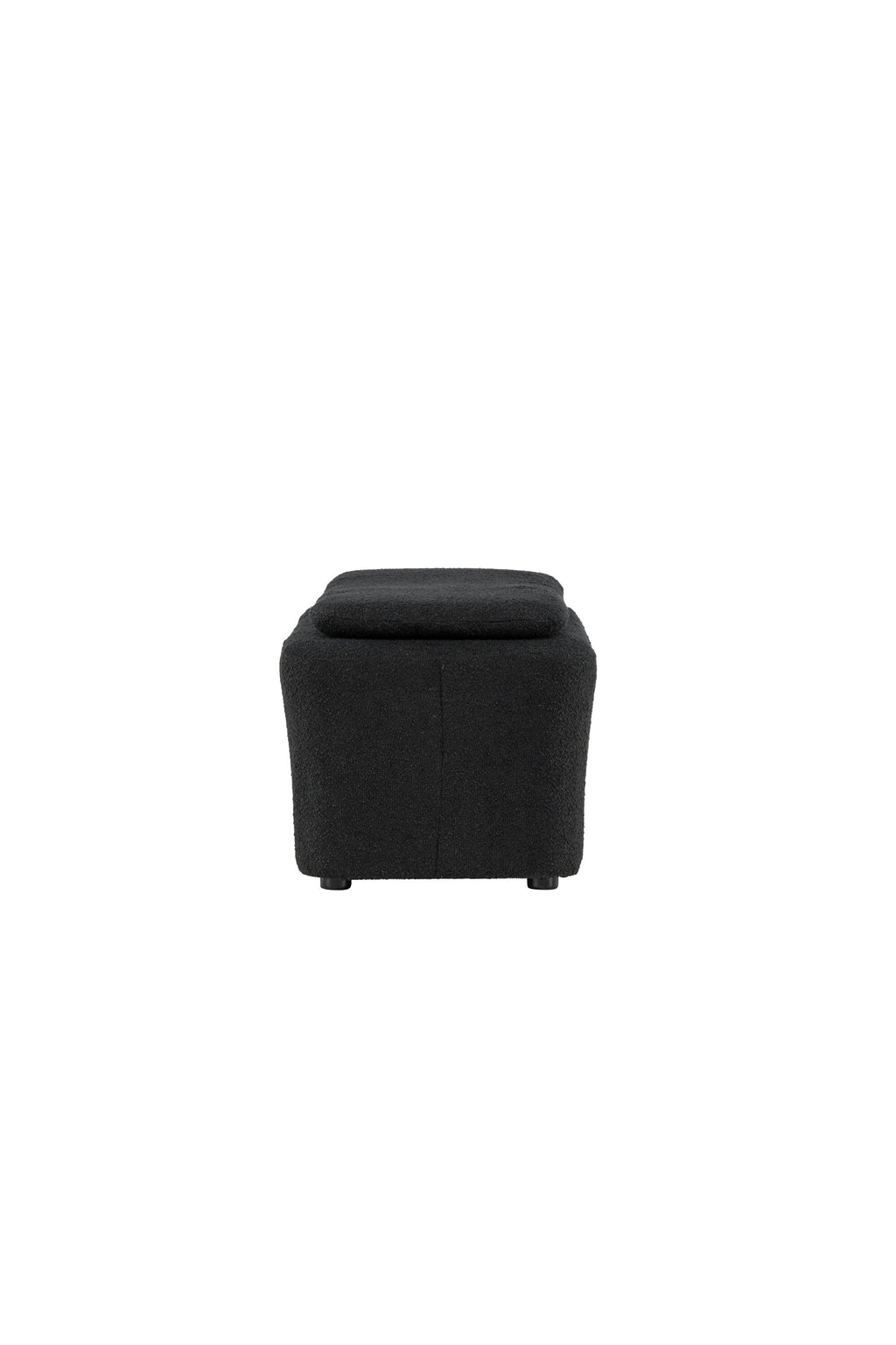 61225-100_10_os Laurel Ottoman Ottomane Schwarz 50 x 45 x 110 Bouclé,Schaum,MDF