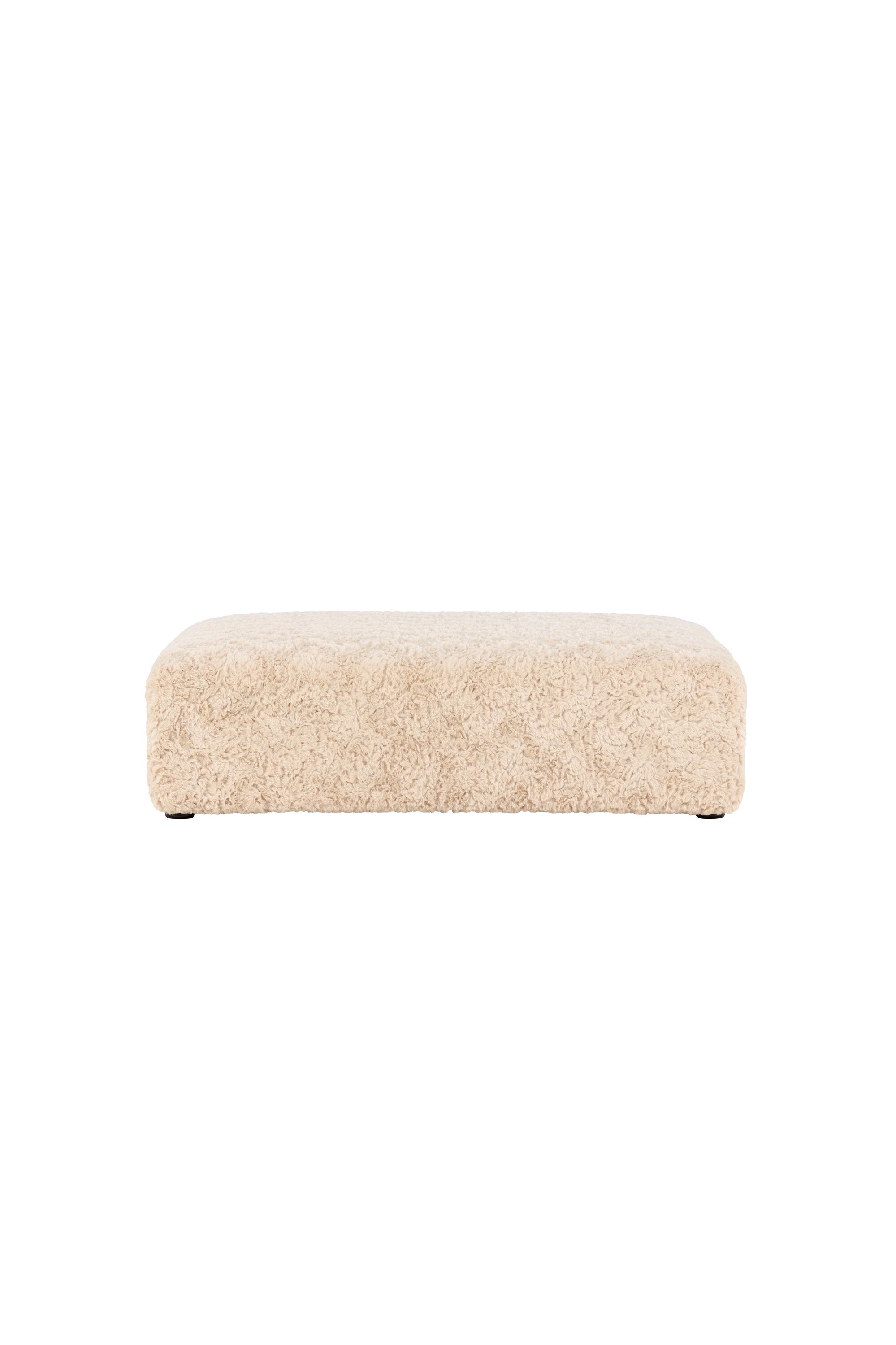 61229-102_10_os Frankie Pouf Sitzpouf Beige,Schwarz 100 x 30 x 100 Fleece,Schaum,MDF,Kunststoff