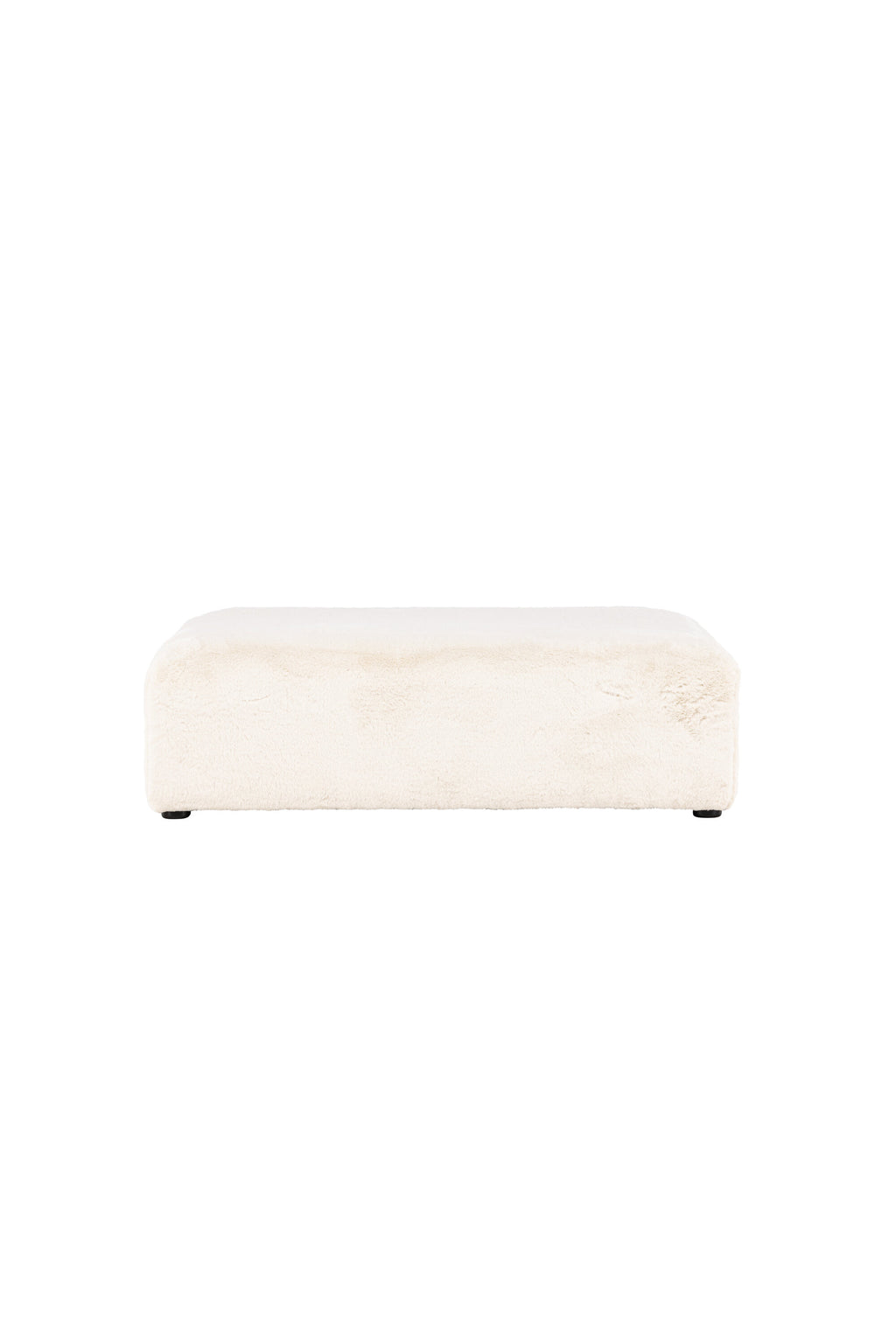 61231-102_10_os Davie Pouf Sitzpouf Beige,Schwarz 100 x 30 x 100 Plüsch,Schaum,MDF,Kunststoff