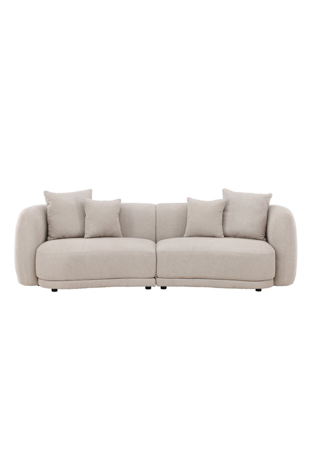 61233-112_1_os Cielo 3 Sitzer Sofa 3 Sitzer Sofa Beige,Schwarz 91 x 80 x 268 Bouclé,Schaumstoff,Kunststoff