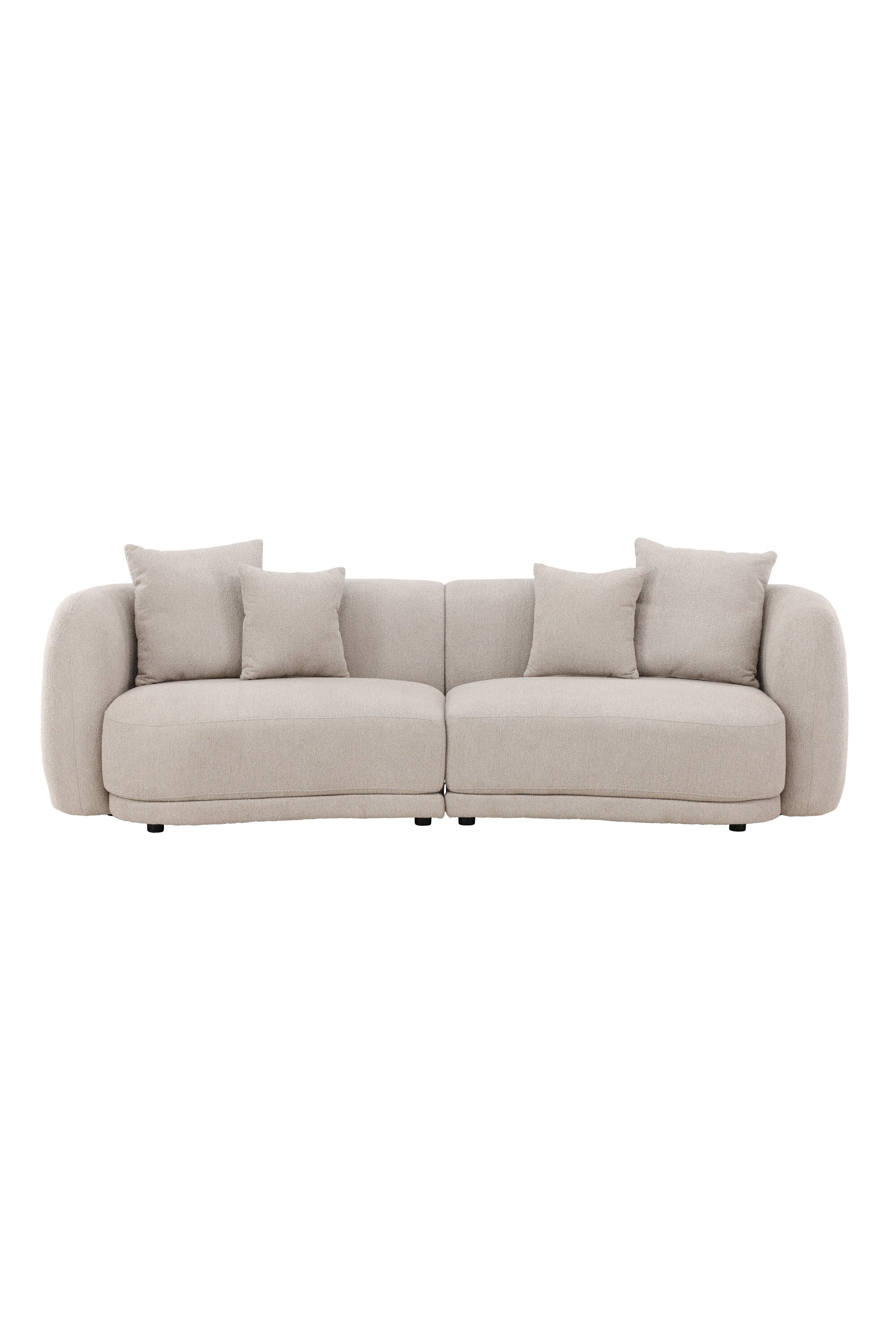 61233-112_1_os Cielo 3 Sitzer Sofa 3 Sitzer Sofa Beige,Schwarz 91 x 80 x 268 Bouclé,Schaumstoff,Kunststoff