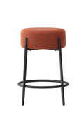 61288-140_10_os Tucson Bar Chair Barhocker Rot ⌀50 Bouclé,Schaum,Stahl