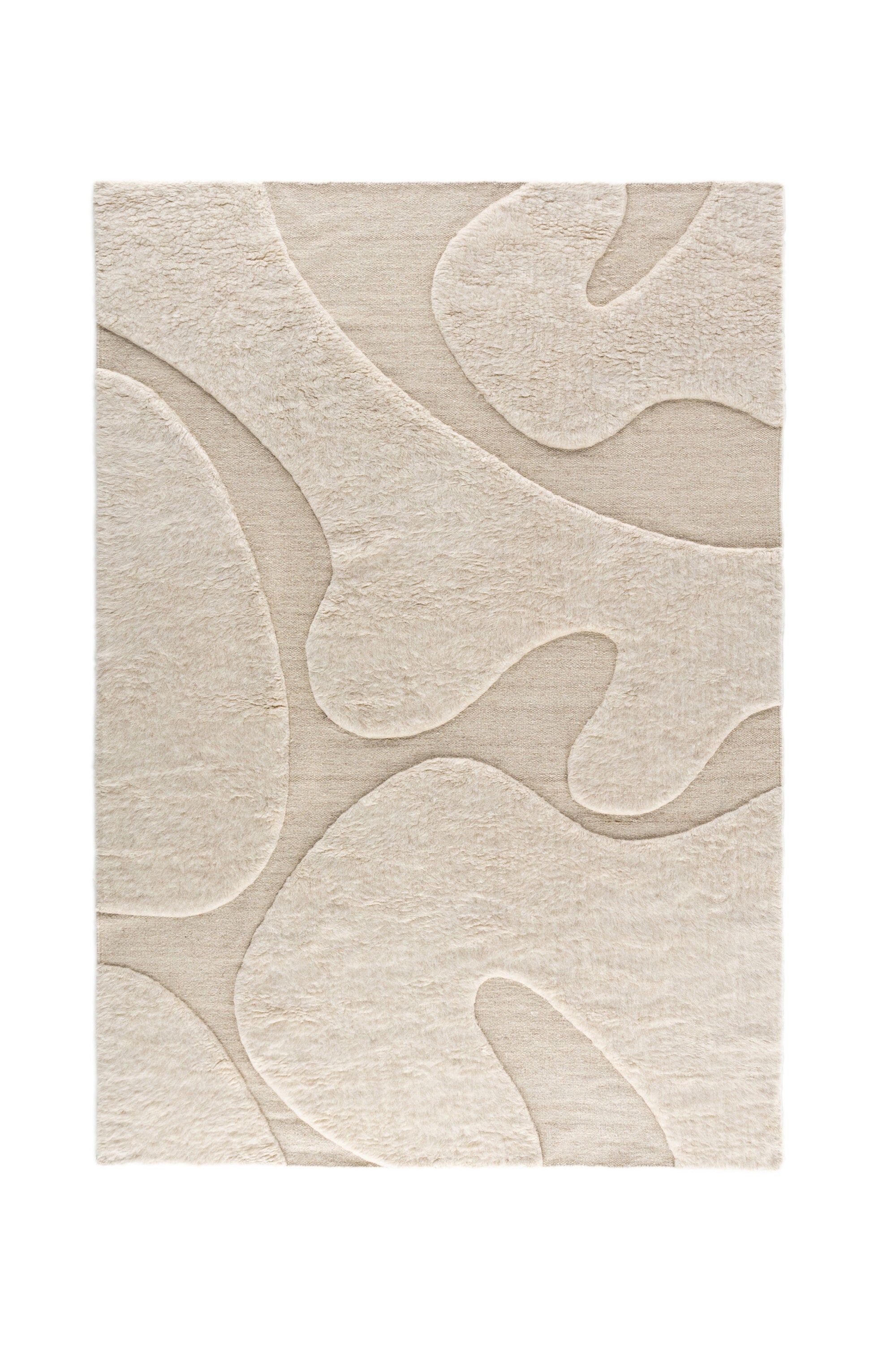 61534-102_1_os Boone Teppich Wohnzimmerteppiche Beige 230 x 160 Baumwolle,Wolle