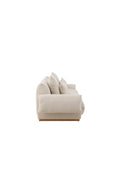 61803-256_10_os Mollösund 3 Sitzer Sofa 3 Sitzer Sofa Beige 95 x 82 x 237 Baumwolle,Schaum,Eiche,Kiefer,Polyester Leinen