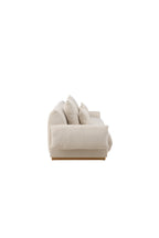61803-256_10_os Mollösund 3 Sitzer Sofa 3 Sitzer Sofa Beige 95 x 82 x 237 Baumwolle,Schaum,Eiche,Kiefer,Polyester Leinen