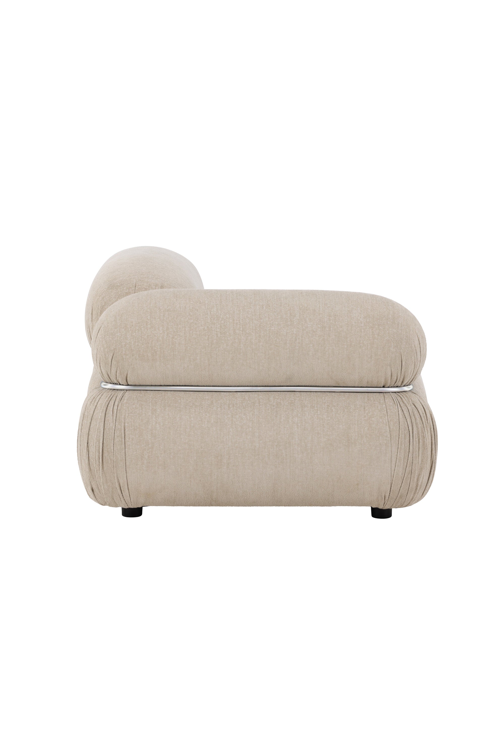 62046-112_10_os Mika Modulsofa Sofa Modul Beige,Schwarz,Chrom 95 x 70 x 95 Schaumstoff,Plastik,Polyester