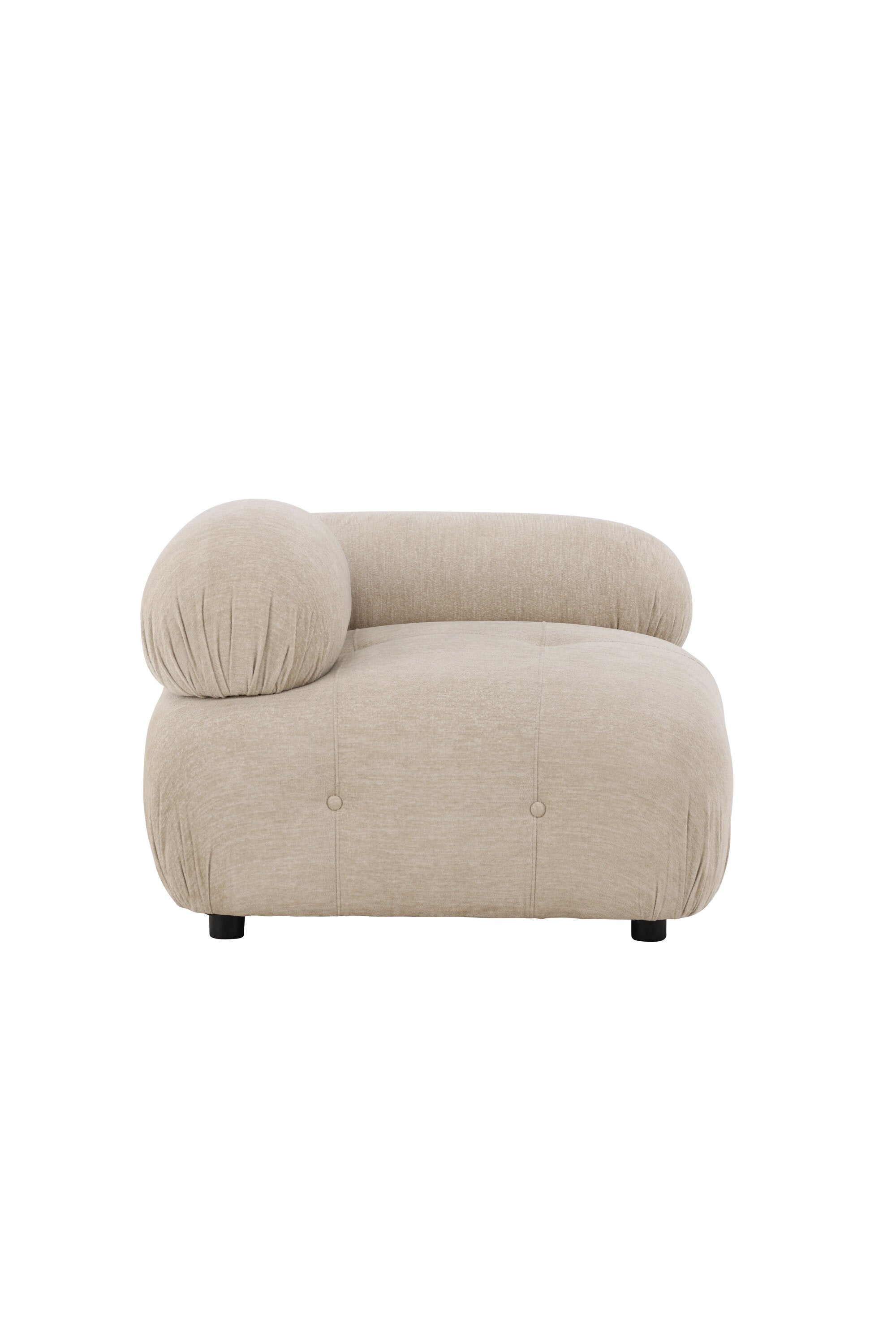 62048-112_10_os Mika Modulsofa Sofa Modul Beige,Schwarz,Chrom 95 x 70 x 95 Schaumstoff,Kunststoff,Polyester