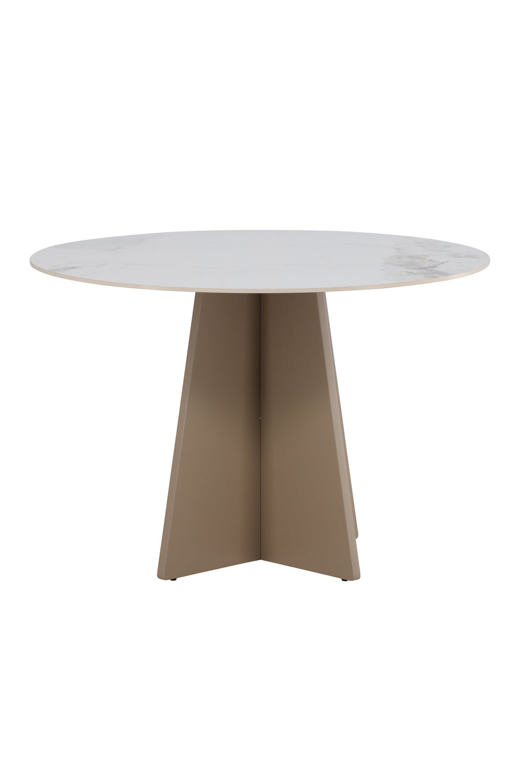62318-102_10_os Bootcut Round Dining Table Runder Esstisch Beige ⌀110 MDF,Sintered Stone