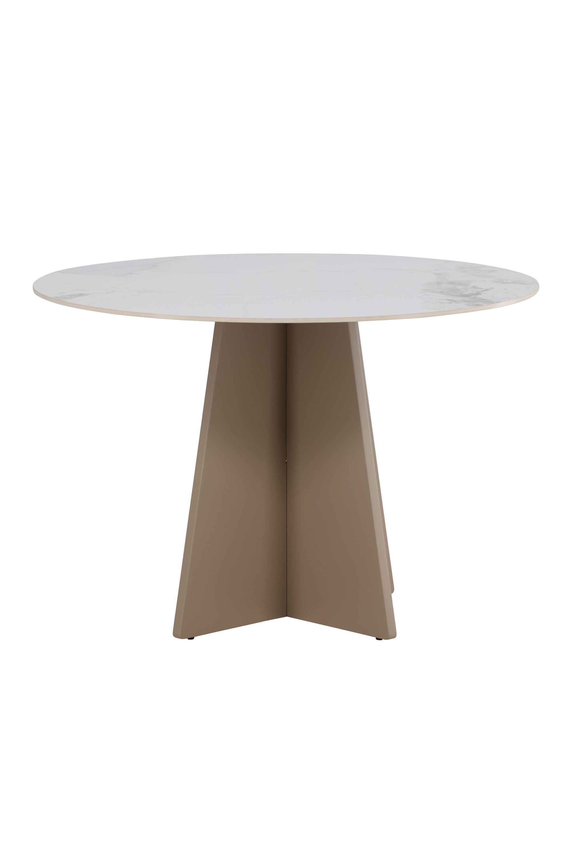 62318-102_10_os Bootcut Round Dining Table Runder Esstisch Beige ⌀110 MDF,Sintered Stone