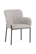 63381-102_12_os Vätö Dining Chair Esszimmerstuhl Beige,Schwarz 60 x 81 x 59 Schaum,Polyester Leinen,Stahl