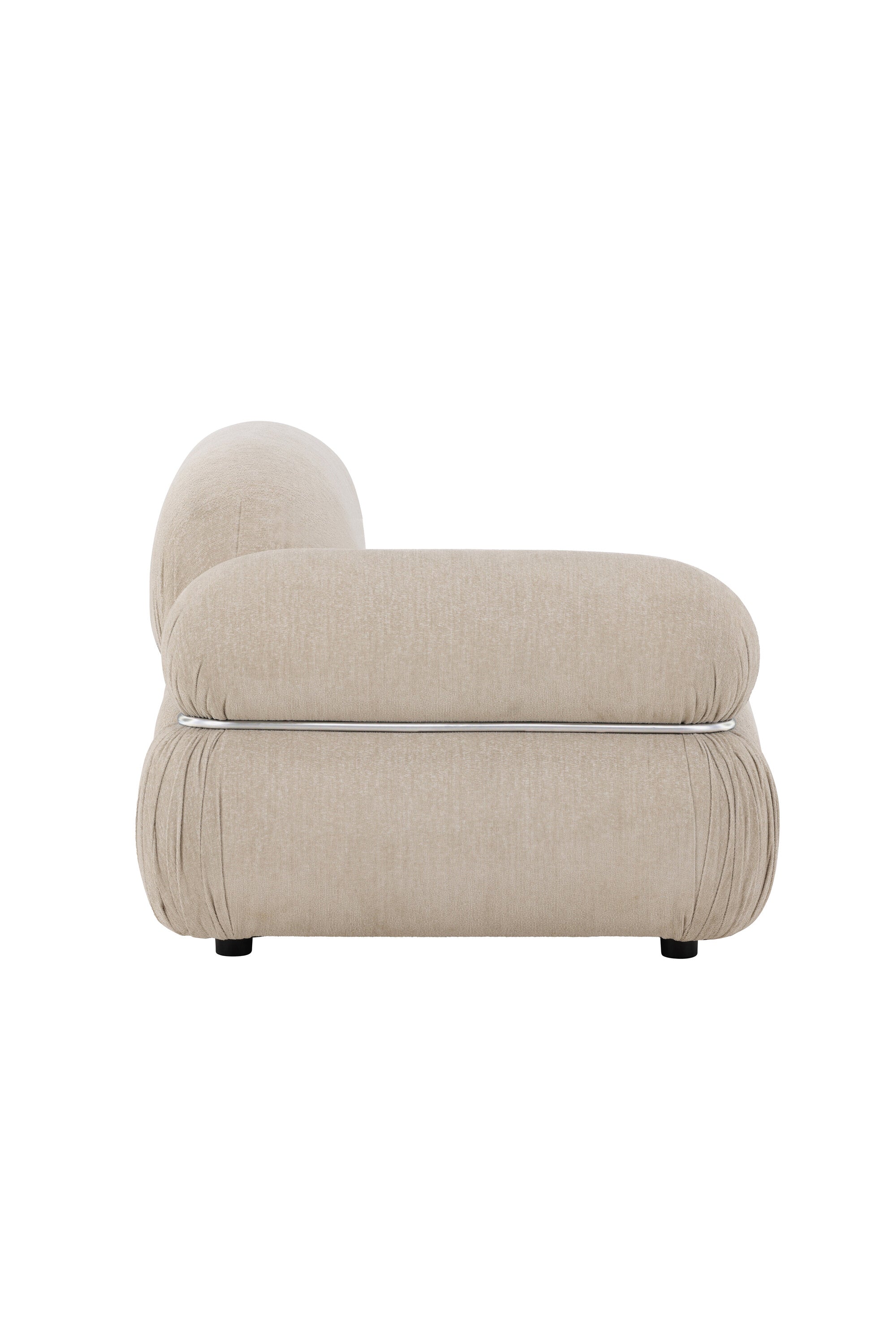 72046-112_10_os Mika Modulsofa Sofa Modul Beige,Schwarz,Chrom 95 x 80 x 95 Schaumstoff,Plastik,Polyester