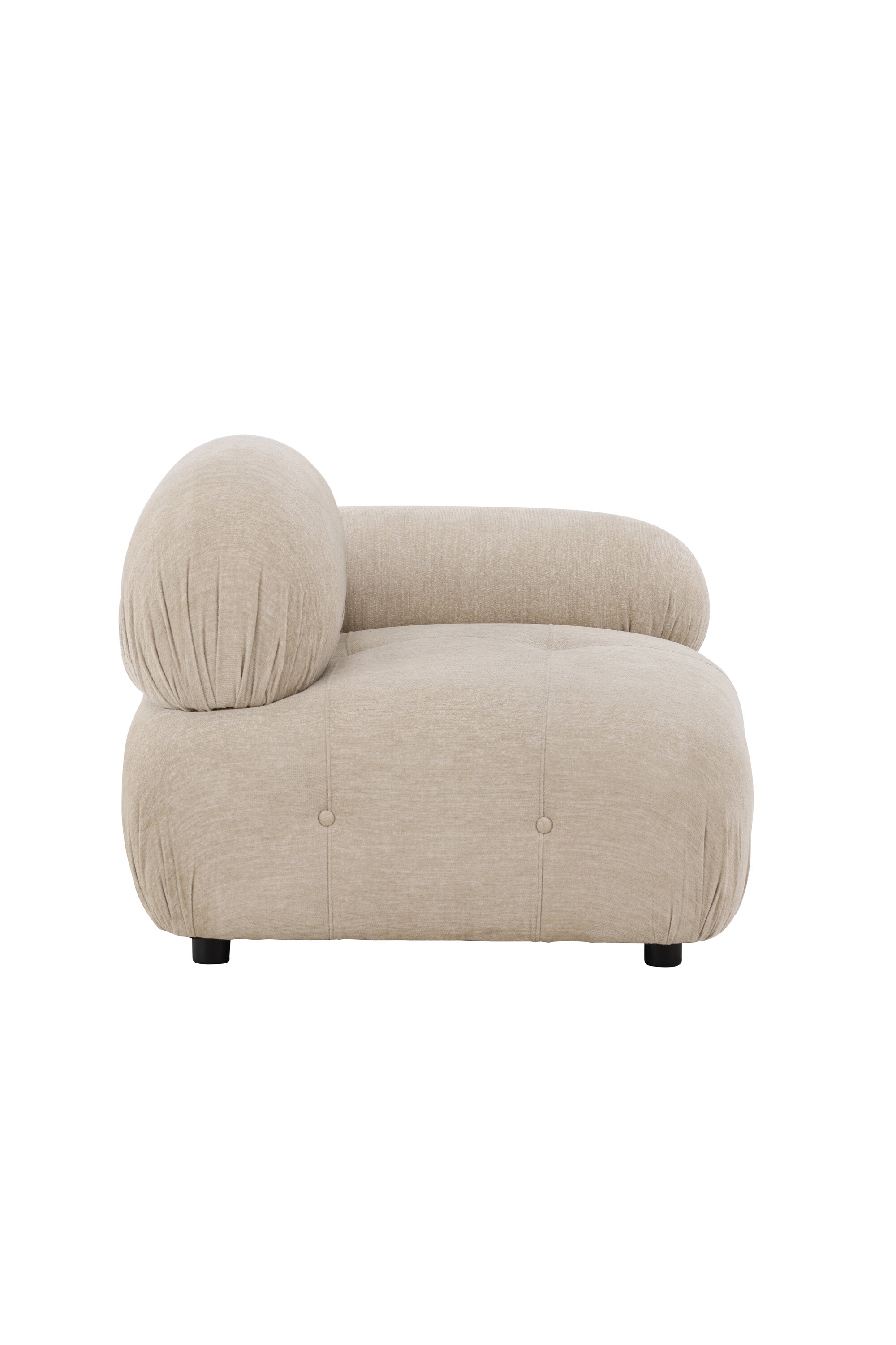 72048-112_10_os Mika Modulsofa Sofa Modul Beige,Schwarz,Chrom 95 x 80 x 95 Schaumstoff,Kunststoff,Polyester